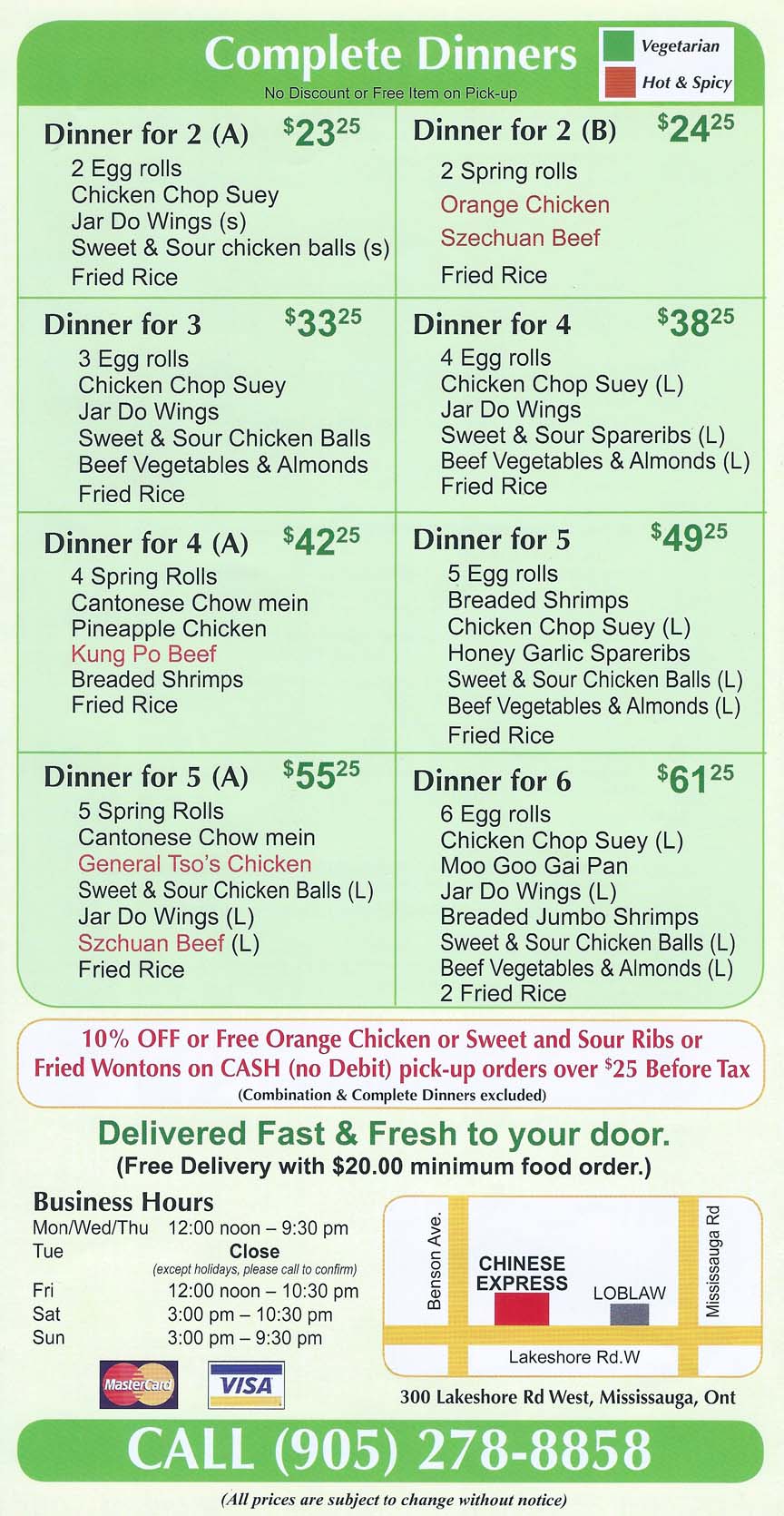 Chinese Express Menu Page 5 - Chinese Express Takeout